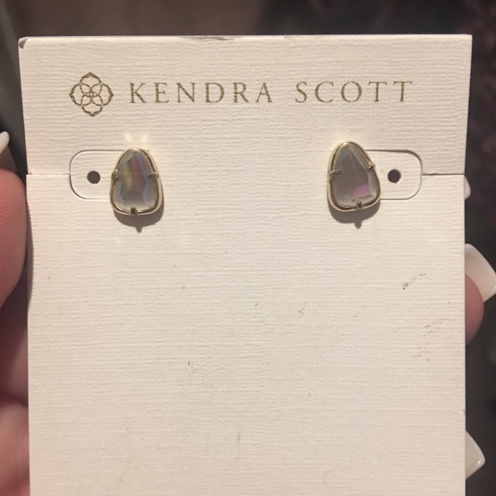 Kendra Scott Hazel Slate iridescent stud earrings